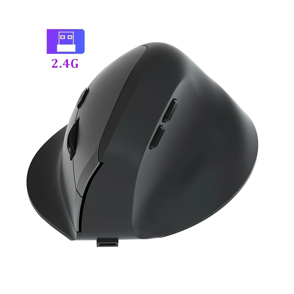 2.4G Ergonomic Bluetooth Mouse – Optical, Silent & Adjustable for Laptop/Desktop
