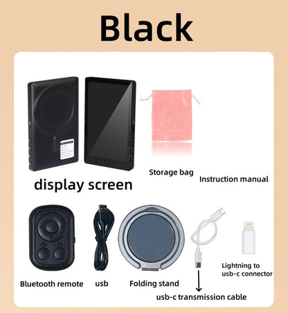 Magnetic Wireless Selfie Monitor for Rear Camera Vlogging