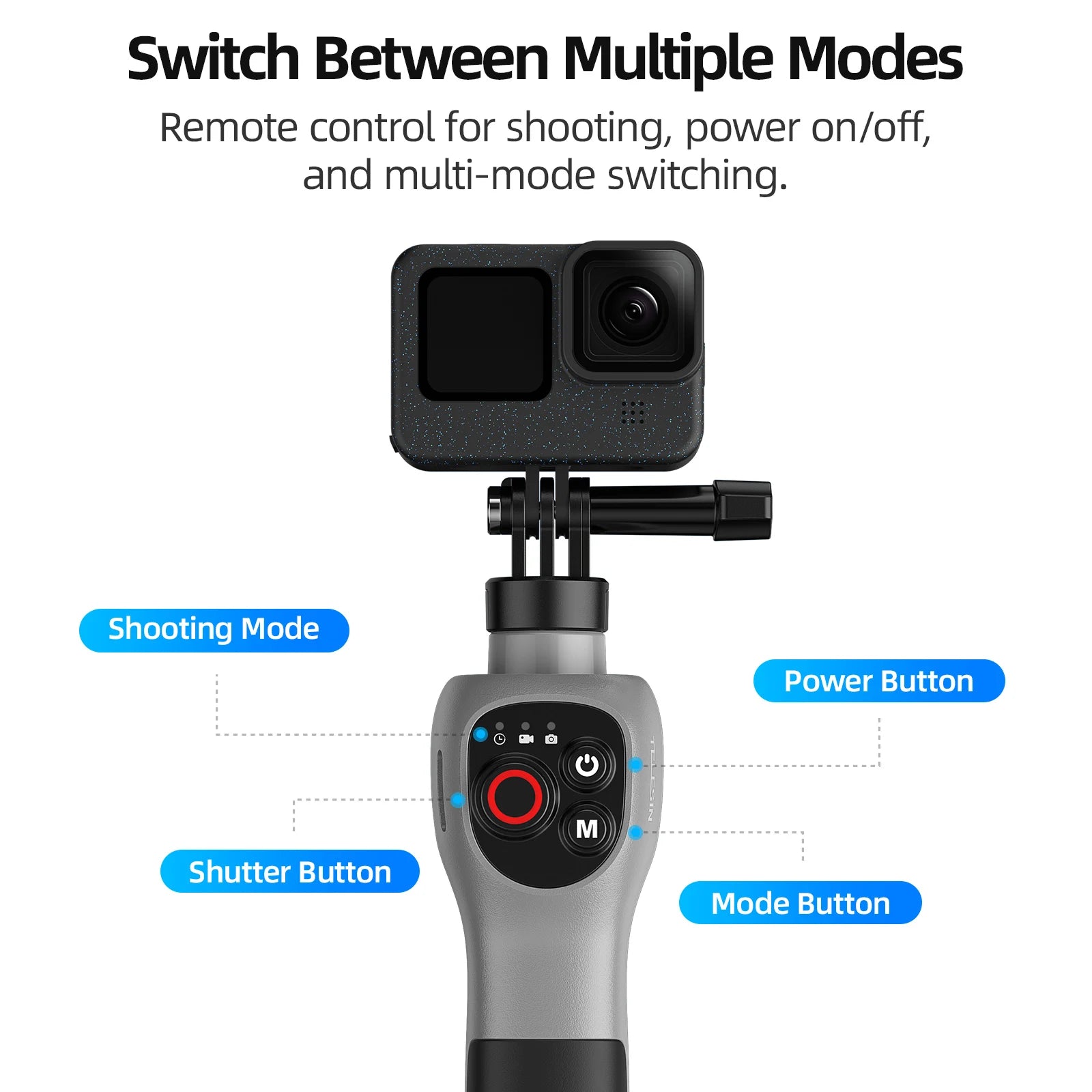 Waterproof Diving Selfie Stick 0.85M | TELESIN + Remote for GoPro 8–12
