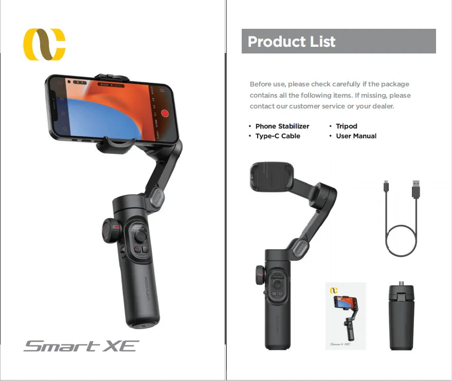 Smartphone Gimbal with AI Tracking | AOCHUAN SmartXE 3-Axis