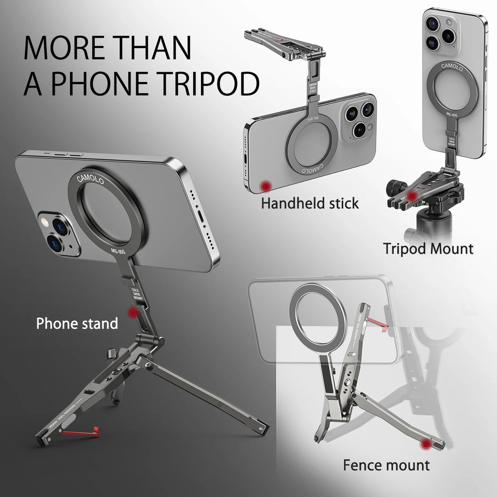 Camolo Magnetic Pocket Tripod with MagSafe Ring for iPhone & Android