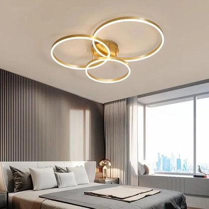NordiGlo – Glossy Black Metal LED Chandelier for Home Interiors