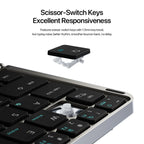 Portable Wireless Keyboard 5.0 – With Touchpad & Holder for Phones & Tablets
