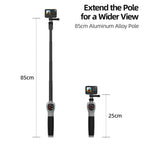 Waterproof Diving Selfie Stick 0.85M | TELESIN + Remote for GoPro 8–12