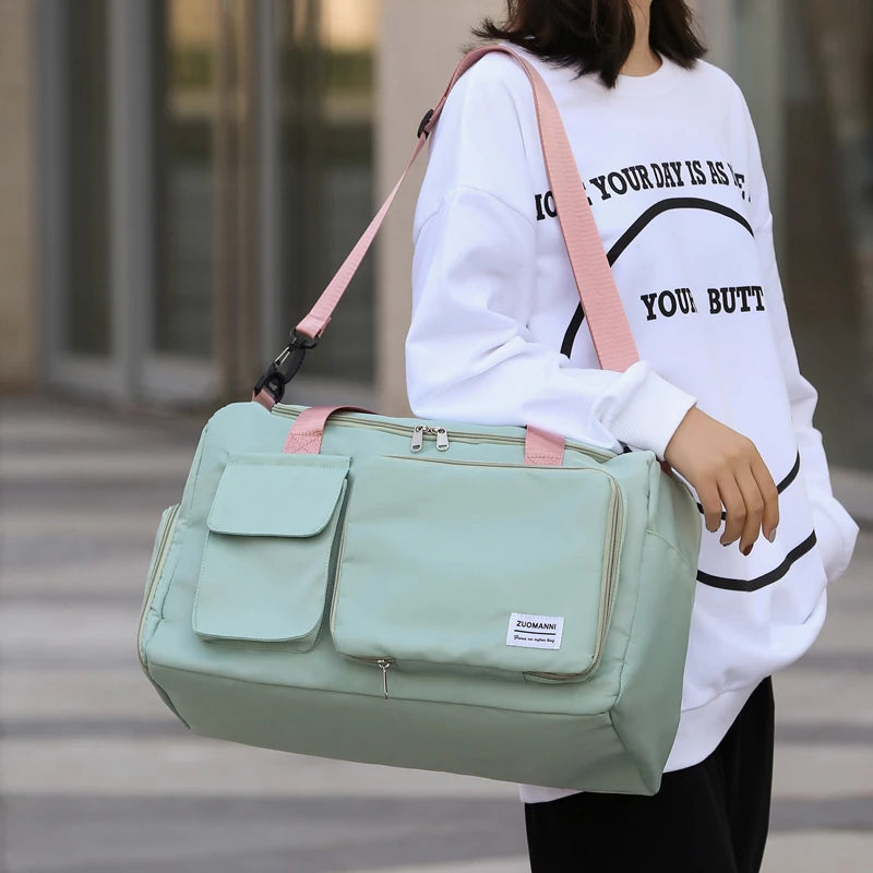 UNIXINU Travel Holdall for Women – Spacious Duffle Bag with Shoe Section & Carry-On Size