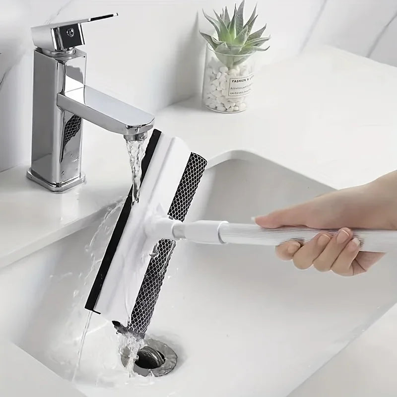 Extendable Window Cleaning Brush & Squeegee – Ideal for Glass, Car & Shower