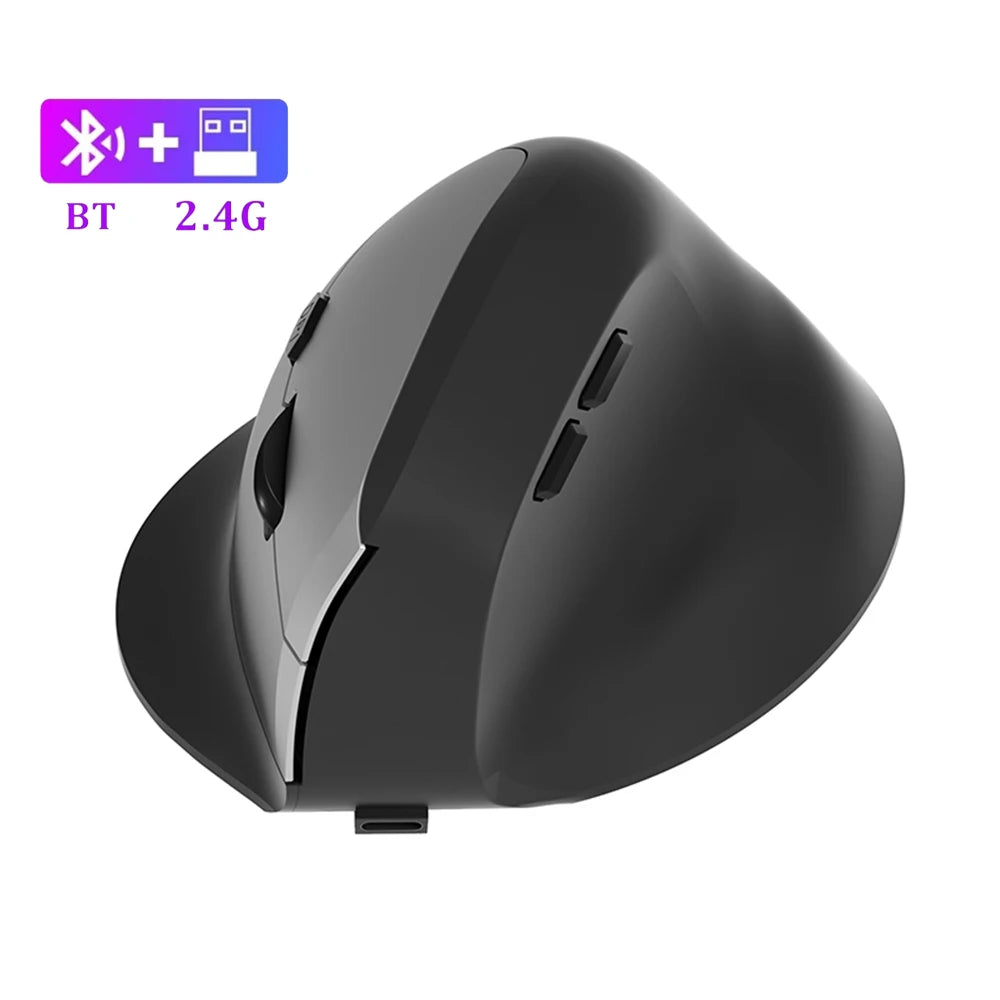 2.4G Ergonomic Bluetooth Mouse – Optical, Silent & Adjustable for Laptop/Desktop
