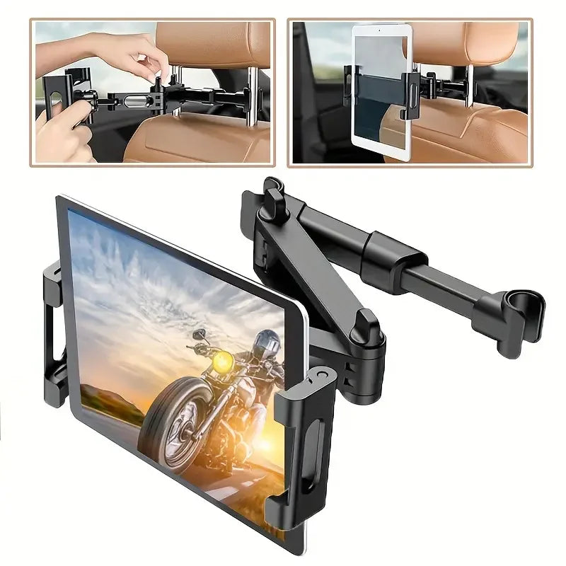 Universal Car Tablet Holder – Secure Headrest Mount for 4.7"–12.9" Devices