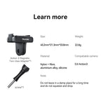 Magnetic Two-Claw Adapter for DJI Action 3/4/5 Pro – Universal 1/4" Mount