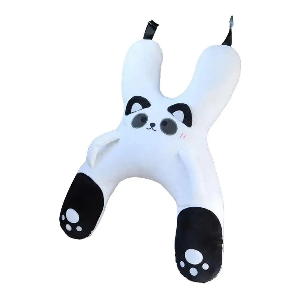 Car Cartoon Headrest Set – Breathable Child Pillow & Lumbar Support