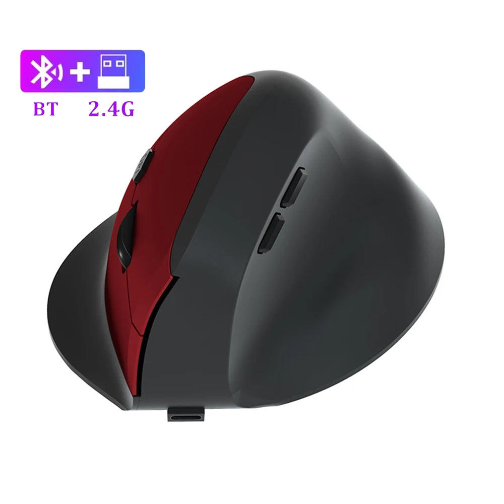2.4G Ergonomic Bluetooth Mouse – Optical, Silent & Adjustable for Laptop/Desktop