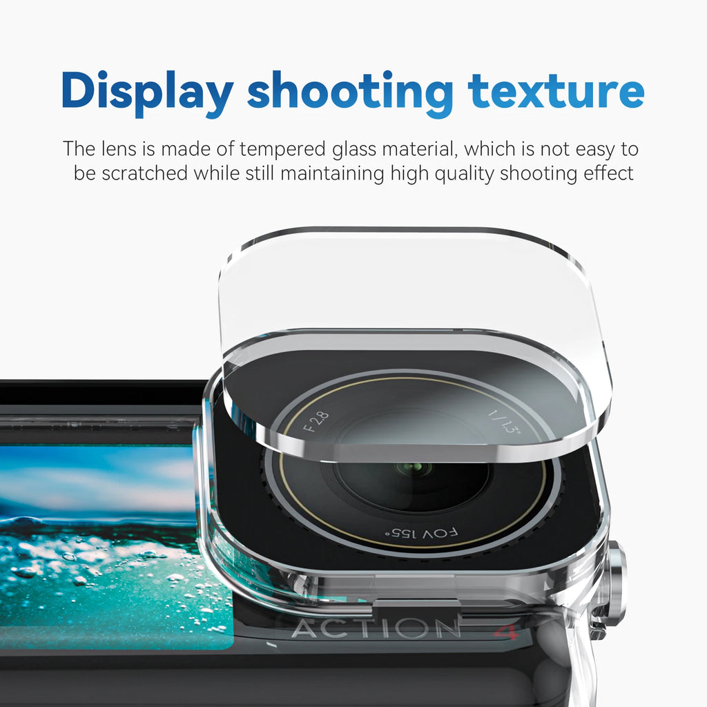 Waterproof Housing for DJI Osmo Action 3–5 Pro | TELESIN 45M Dive Case