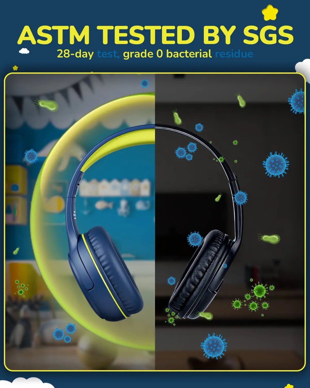 Cuffie da gioco per bambini - Schiuma morbida e microfono 