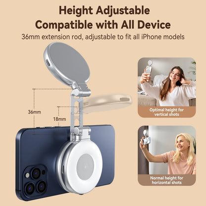 Black Friday-Magnetic Mini Selfie Light – 3 Brightness Modes for iPhone & Android - Adeju Shop