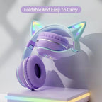 RGB Cat Earbuds – Bluetooth 5.3 Gaming Headphones