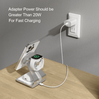 Bonola 3-in-1 Magnetic Wireless Charger - iPhone 12-16, Watch & AirPods Pro Stand - Adeju Shop