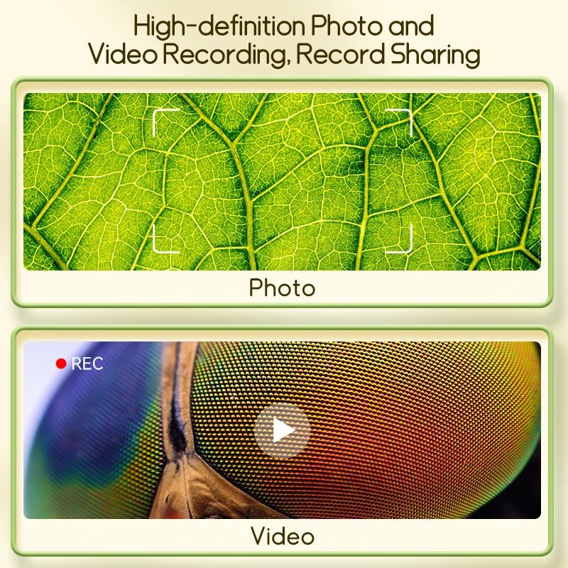 Microscopio digitale tascabile per bambini – Zoom 1000X con schermo IPS e luci LED 