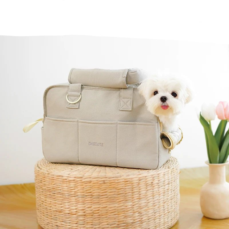 "MiniMate Pet Tote – Stylish Carrier Bag for Small Dogs & Cats"