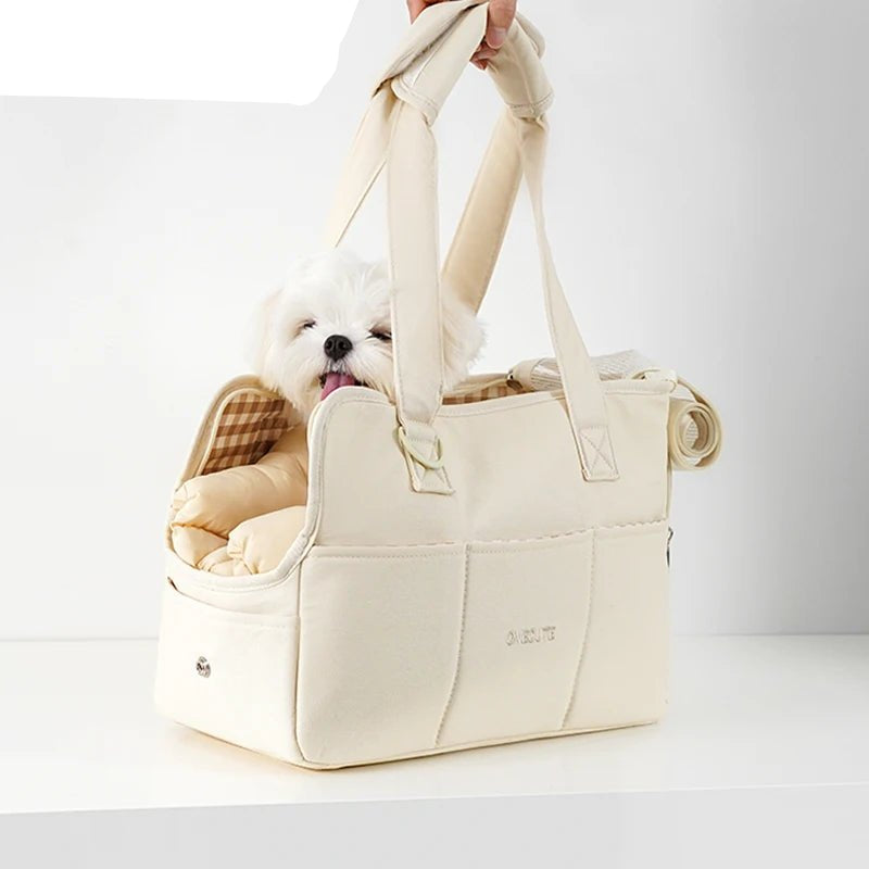 "MiniMate Pet Tote – Stylish Carrier Bag for Small Dogs & Cats"