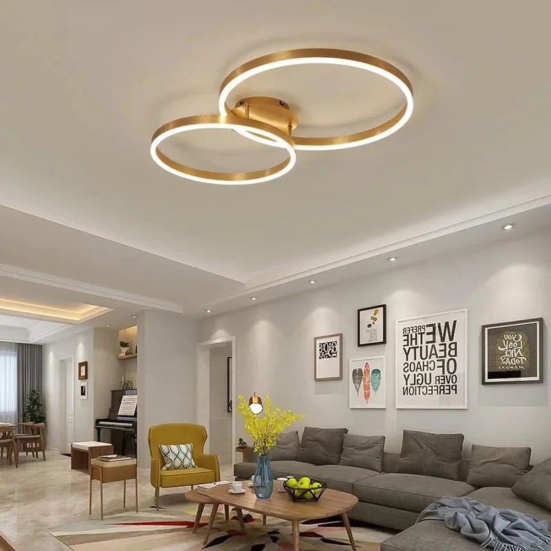 NordiGlo – Lampadario a LED in metallo nero lucido per interni domestici 