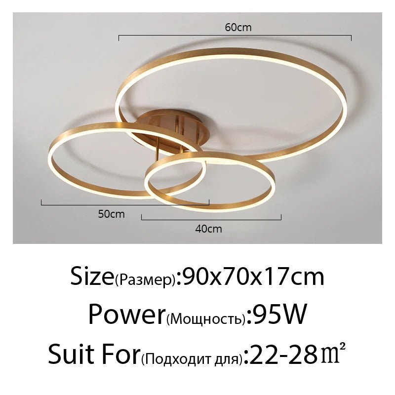 NordiGlo – Lampadario a LED in metallo nero lucido per interni domestici 