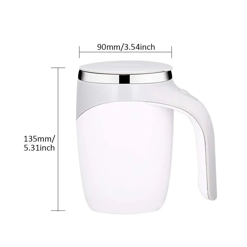 Rechargeable Self-Stirring Coffee Mug – Magnetic Stainless Steel Cup for Home & Office Use