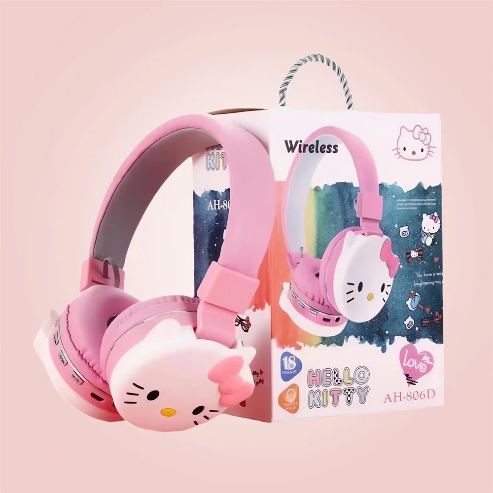 Cuffie wireless Hello Kitty – Auricolari rosa carini con microfono 