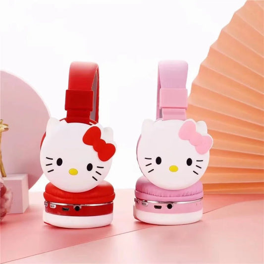 Sanrio Hello Kitty Wireless Headset – Cute Pink Cartoon Earphones with Mic for Mobile & PC Gifts