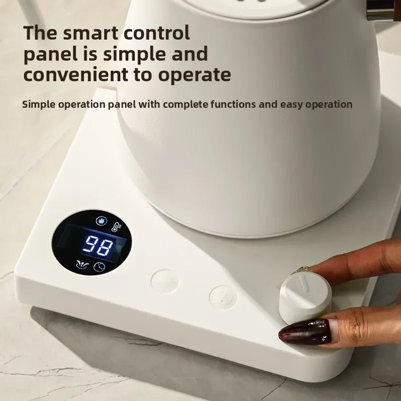 Smart Pour-Over Kettle – 1000ml Electric Gooseneck with LED Temp Display for Coffee & Tea