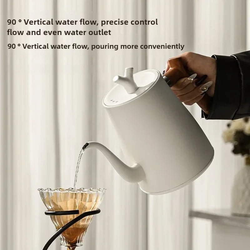 Smart Pour-Over Kettle – 1000ml Electric Gooseneck with LED Temp Display for Coffee & Tea