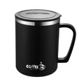 Stainless Steel Thermal Mug – Double Wall Coffee Cup with Lid & Handle by WORTHBUY (480ml)