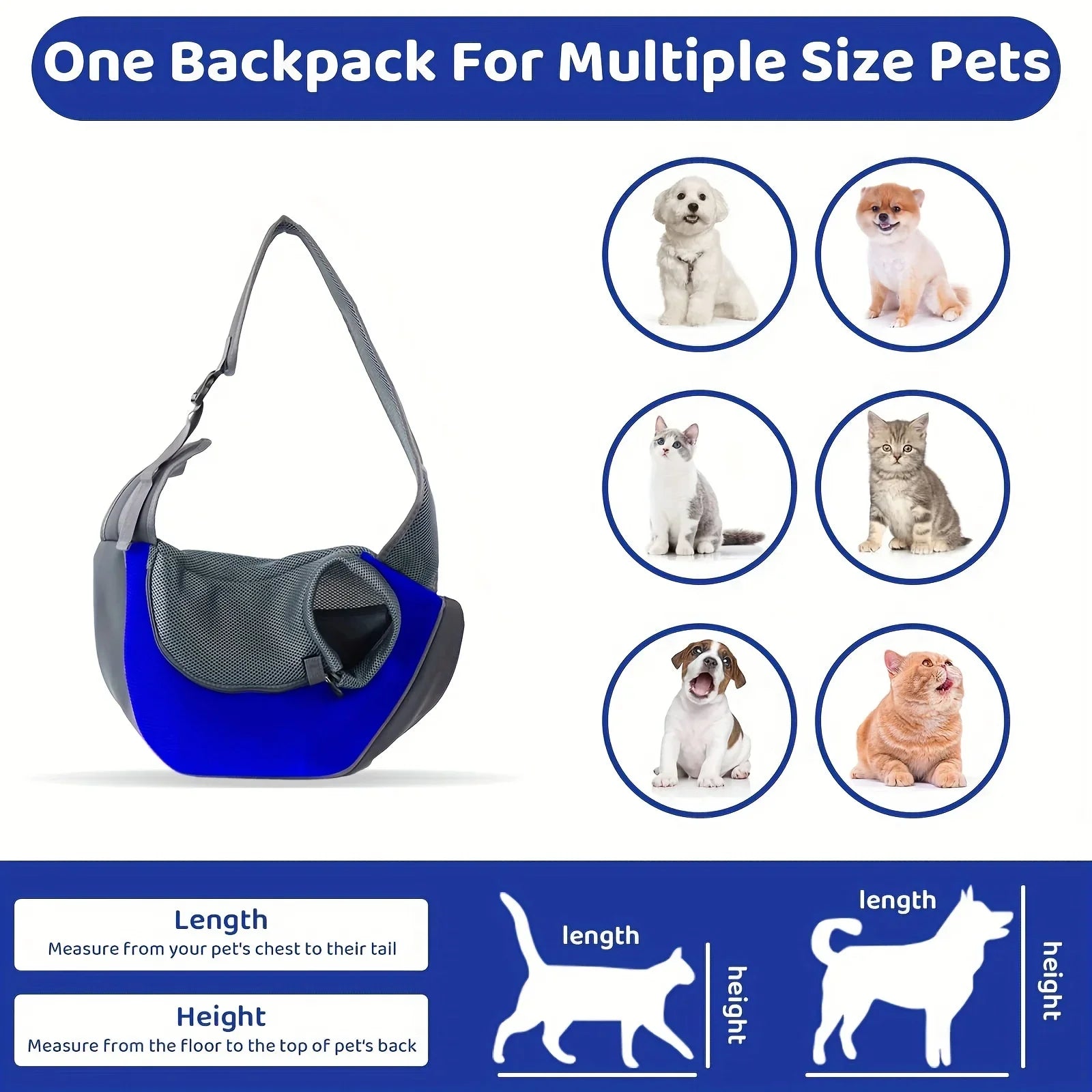 TrailTail Pet Sling – Breathable Travel Bag for Hiking with Cats & Puppies"